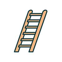 escalera icono para alpinismo y construcción herramientas vector