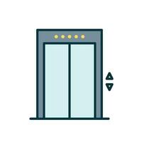 Elevator icon for lifting people and goods to the upper floors of the building vector