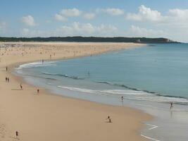 playa hermosa cerca arriba imagen ai generado foto