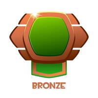 Bronze Game badge, template for icon vector