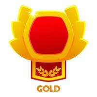 Golden Game badge, template for icon vector