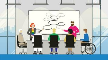 ollaboration process multicultural skill of diverse employee brainstorming vector