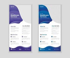 Medical Roll-Up Or Dl Flyer And Rack Card Design Template For Your Business vector