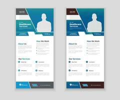 Medical Roll-Up Or Dl Flyer and Rack Card Design Template For Your Business vector