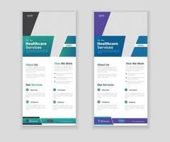 Medical Roll-Up Or Dl Flyer And Rack Card Design Template For Your Business vector