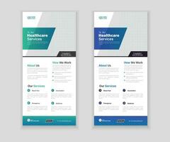 Medical Roll-Up Or Dl Flyer and Rack Card Design Template For Your Business vector