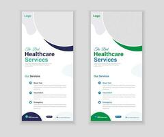 Medical Roll-Up Or Dl Flyer Design Template For Your Business vector