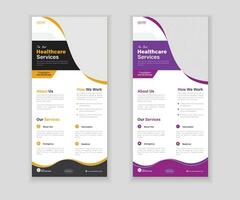 Medical Roll-Up Or Dl Flyer And Rack Card Design Template For Your Business vector