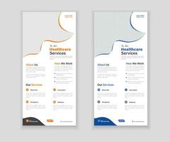 Medical Roll-Up Or Dl Flyer And Rack Card Design Template For Your Business vector