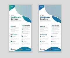 Medical Roll-Up Or Dl Flyer And Rack Card Design Template For Your Business vector