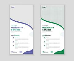 Medical Roll-Up Or Dl Flyer Design Template For Your Business vector