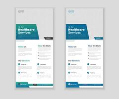 Medical Roll-Up Or Dl Flyer And Rack Card Design Template For Your Business vector