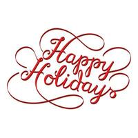 Happy Holidays lettering inscription to winter holiday design vector