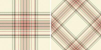 Fabric textile texture of plaid check tartan with a seamless pattern background vector. vector