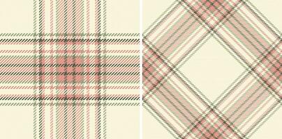 Fabric textile texture of plaid check tartan with a seamless pattern background vector. vector