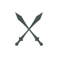knight swords icon design template vector
