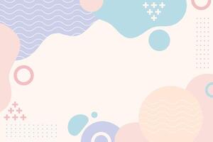 Abstract background with pastel shapes and circles vector