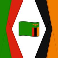 Zambia Flag Abstract Background Design Template. Zambia Independence Day Banner Social Media Post. Zambia Background vector