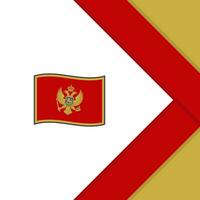 Montenegro Flag Abstract Background Design Template. Montenegro Independence Day Banner Social Media Post. Montenegro Cartoon vector