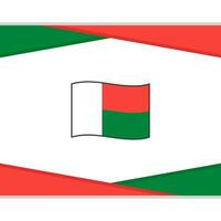 Madagascar Flag Abstract Background Design Template. Madagascar Independence Day Banner Social Media Post. Madagascar Vector