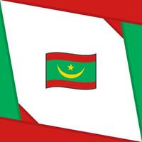 Mauritania Flag Abstract Background Design Template. Mauritania Independence Day Banner Social Media Post. Mauritania Independence Day vector