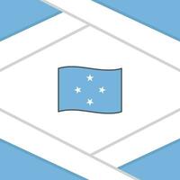 Micronesia Flag Abstract Background Design Template. Micronesia Independence Day Banner Social Media Post. Micronesia Template vector