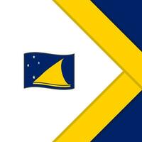 Tokelau Flag Abstract Background Design Template. Tokelau Independence Day Banner Social Media Post. Tokelau Cartoon vector