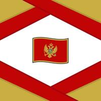 Montenegro Flag Abstract Background Design Template. Montenegro Independence Day Banner Social Media Post. Montenegro Template vector