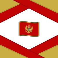 Montenegro Flag Abstract Background Design Template. Montenegro Independence Day Banner Social Media Post. Montenegro Template vector