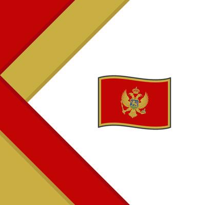 Montenegro Flag Abstract Background Design Template. Montenegro Independence Day Banner Social Media Post. Montenegro Illustration