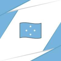 Micronesia Flag Abstract Background Design Template. Micronesia Independence Day Banner Social Media Post. Micronesia vector