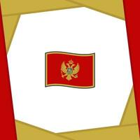 Montenegro Flag Abstract Background Design Template. Montenegro Independence Day Banner Social Media Post. Montenegro Banner vector