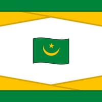 Mauritania Flag Abstract Background Design Template. Mauritania Independence Day Banner Social Media Post. Vector