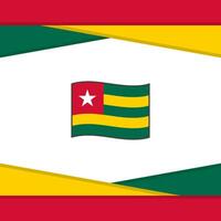 Togo Flag Abstract Background Design Template. Togo Independence Day Banner Social Media Post. Togo Vector