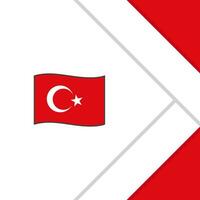 Turkey Flag Abstract Background Design Template. Turkey Independence Day Banner Social Media Post. Turkey Cartoon vector