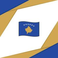 Kosovo Flag Abstract Background Design Template. Kosovo Independence Day Banner Social Media Post. Kosovo vector