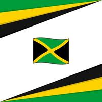 Jamaica Flag Abstract Background Design Template. Jamaica Independence Day Banner Social Media Post. Jamaica Design vector