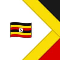 Uganda Flag Abstract Background Design Template. Uganda Independence Day Banner Social Media Post. Uganda Cartoon vector