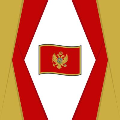 Montenegro Flag Abstract Background Design Template. Montenegro Independence Day Banner Social Media Post. Montenegro Background