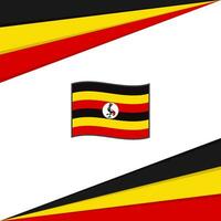 Uganda Flag Abstract Background Design Template. Uganda Independence Day Banner Social Media Post. Uganda Design vector