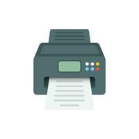 Printer icon in flat style. Office machine vector illustration on isolated background. Printout sign business concept.