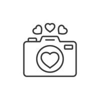 Camera icon in flat style. Photography vector illustration on isolated background. Photo sign business concept.