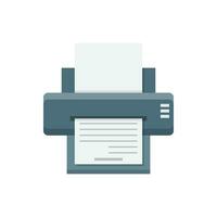 Printer icon in flat style. Office machine vector illustration on isolated background. Printout sign business concept.