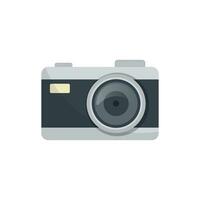 Camera icon in flat style. Photography vector illustration on isolated background. Photo sign business concept.