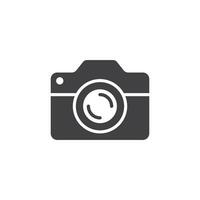 Camera icon in flat style. Photography vector illustration on isolated background. Photo sign business concept.