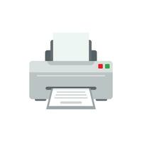 Printer icon in flat style. Office machine vector illustration on isolated background. Printout sign business concept.