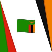 Zambia Flag Abstract Background Design Template. Zambia Independence Day Banner Social Media Post. Zambia Flag vector