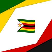 Zimbabwe Flag Abstract Background Design Template. Zimbabwe Independence Day Banner Social Media Post. Zimbabwe vector