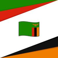 Zambia Flag Abstract Background Design Template. Zambia Independence Day Banner Social Media Post. Zambia Design vector