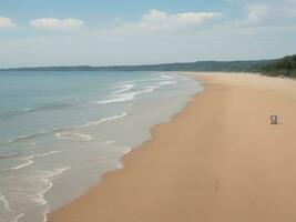 playa hermosa cerca arriba imagen ai generado foto